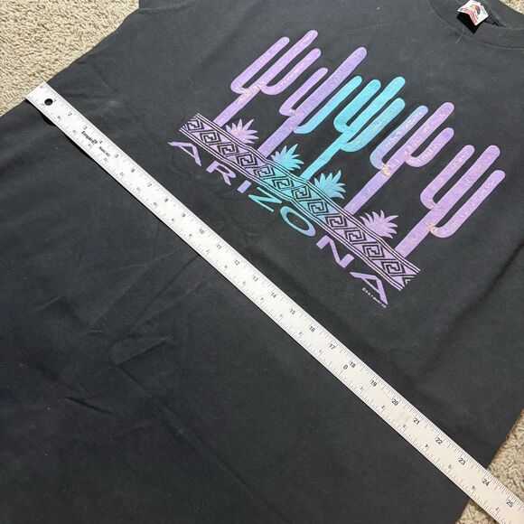 Vintage Arizona Southwestern Black Graphic T-Shirt Mens XL Fruit Of The Loom 90s - Picture 7 of 8